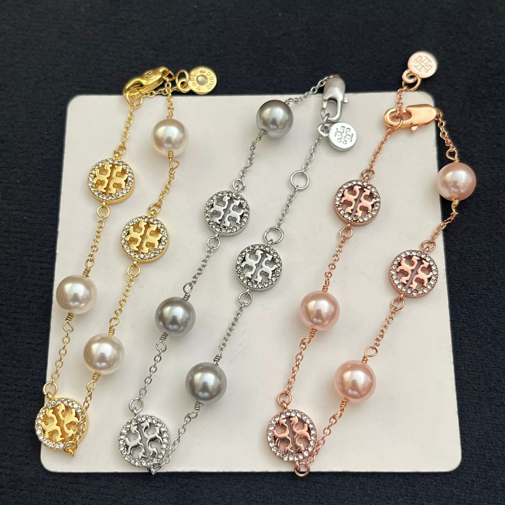 Tory Burch Crystal Pearl Bracelet